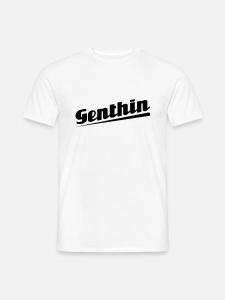 Genthin - Textdesign mit Stadtnamen - Männer T-Shirt - Weiß
