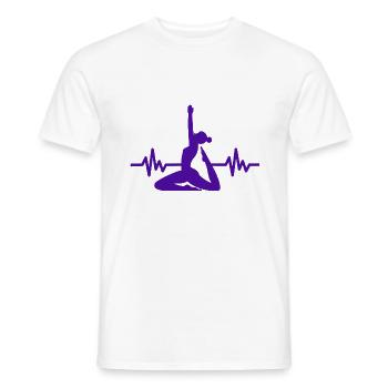 Heartbeat Gymnastics - Meditation Gymnastics Yoga - Men's T-Shirt - white - Front - AI Model Male 178 dark (178cm)