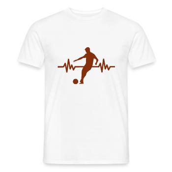 Herzschlag - Soccer / Sportverein Kicker Fußball - Männer T-Shirt - Weiß - Vorne - AI Model Male 178 dark (178cm)
