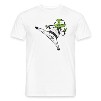 Karate Do Frog - Männer T-Shirt - Weiß - Vorne - AI Model Male 178 dark (178cm)