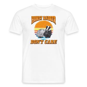 Honey Badger - Männer T-Shirt - Weiß - Vorne - AI Model Male 178 dark (178cm)