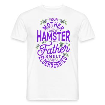 Your Mother Was A Hamster And Your Father Hamster - Männer T-Shirt - Weiß - Vorne - AI Model Male 178 dark (178cm)