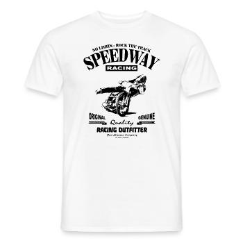 Speedway - Motorcycle Speedway - T-shirt homme - blanc - Devant - AI Model Male 178 dark (178cm)