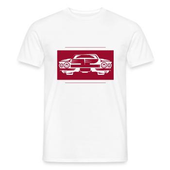 Voiture - Cadillac - Voiture Classique - Nostalgique - T-shirt homme - blanc - Devant - AI Model Male 178 dark (178cm)
