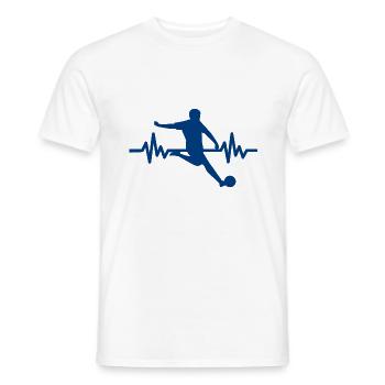 Herzschlag - Soccer / Sportverein Kicker Fußball - Männer T-Shirt - Weiß - Vorne - AI Model Male 178 dark (178cm)