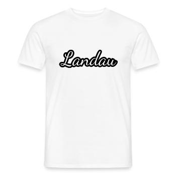 Landau - Textdesign mit Stadtnamen - Männer T-Shirt - Weiß - Vorne - AI Model Male 178 dark (178cm)