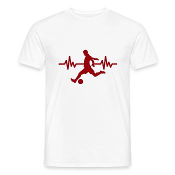 Herzschlag - Soccer / Sportverein Kicker Fußball - Männer T-Shirt - Weiß - Vorne - AI Model Male 178 dark (178cm)