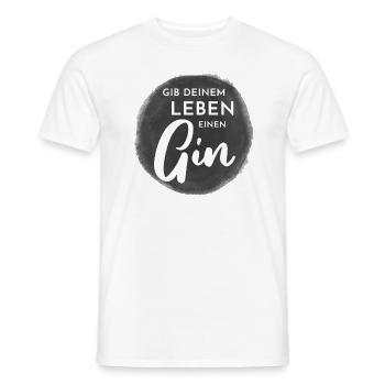 Gib deinem Leben einen Gin - Männer T-Shirt - Weiß - Vorne - AI Model Male 178 dark (178cm)