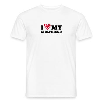 I Love My Girlfriend - Men's T-Shirt - white - Front - AI Model Male 178 dark (178cm)