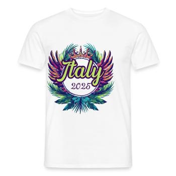 Italy 2025 Team - Men's T-Shirt - white - Front - AI Model Male 178 dark (178cm)