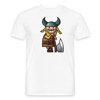 vl085c_wikinger_4c - Men's T-Shirt - white - Front - AI Model Male 178 dark (178cm)