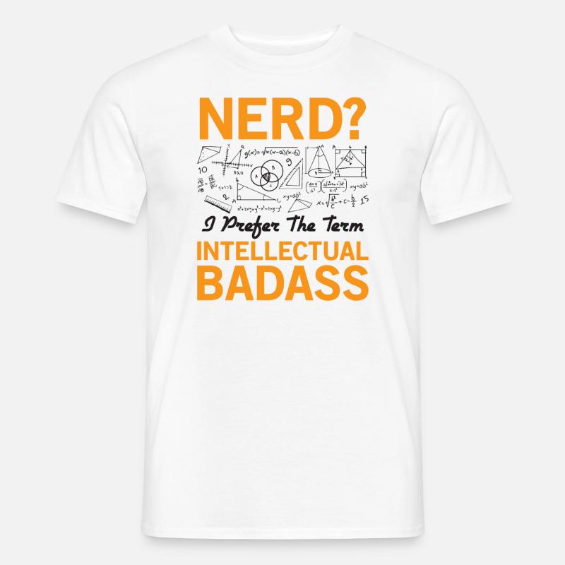 Nerd - Intellectual Badass - Mænd T-shirt - hvid