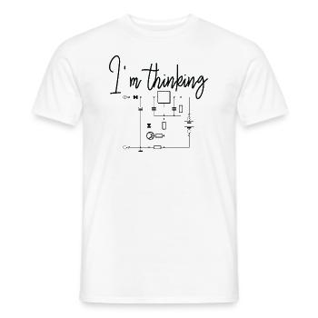 Thinking Think Circuit Gift Logic - Men's T-Shirt - white - Front - AI Model Male 178 dark (178cm)