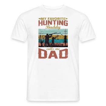 Mon copain de chasse préféré m'appelle papa - T-shirt homme - blanc - Devant - AI Model Male 178 dark (178cm)