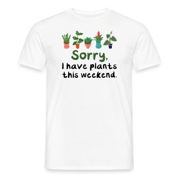 Désolé j'ai des plantes ce week-end T-shirt - T-shirt homme - blanc - Devant - AI Model Male 178 dark (178cm)