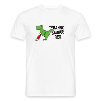 Tyranno Saugus Rex - Männer T-Shirt - Weiß - Vorne - AI Model Male 178 dark (178cm)