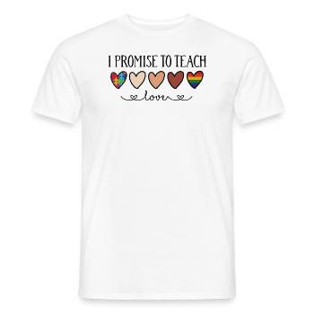 I Promise To Teach Love Autism Melanin Rainbow - T-shirt homme - blanc - Devant - AI Model Male 178 dark (178cm)