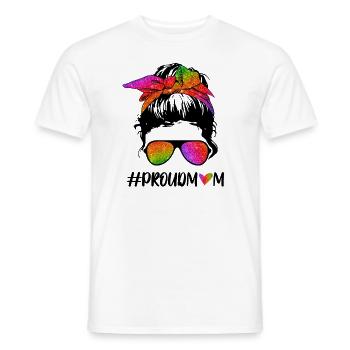 Proud Mom Hashtag - Männer T-Shirt - Weiß - Vorne - AI Model Male 178 dark (178cm)