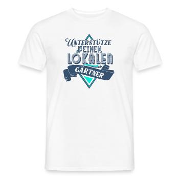 Unterstutze deinen Lokalen Gartner - Männer T-Shirt - Weiß - Vorne - AI Model Male 178 dark (178cm)