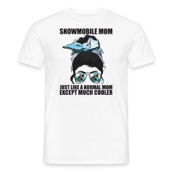 Snowmobile Mom Like A Normal Mom - Men's T-Shirt - white - Front - AI Model Male 178 dark (178cm)