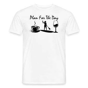 Plan For The Day - Men's T-Shirt - white - Front - AI Model Male 178 dark (178cm)