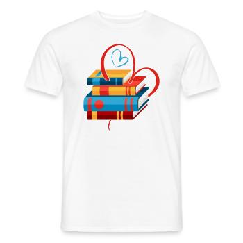 Love Reading Books - Männer T-Shirt - Weiß - Vorne - AI Model Male 178 dark (178cm)
