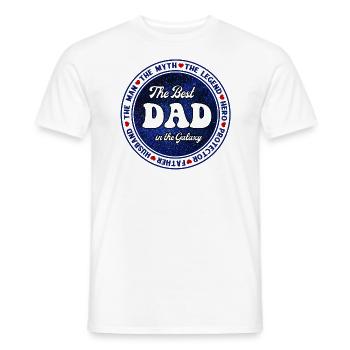 The Best Dad In The Galaxy The Man The Myth - Männer T-Shirt - Weiß - Vorne - AI Model Male 178 dark (178cm)