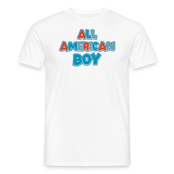 All American Boy Family - Men's T-Shirt - white - Front - AI Model Male 178 dark (178cm)