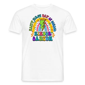 Happy First Day of School Kindergarten - Men's T-Shirt - white - Front - AI Model Male 178 dark (178cm)