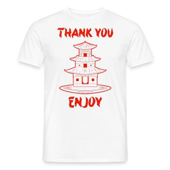 Asian Chinese Food Dim Sum I Gift - Men's T-Shirt - white - Front - AI Model Male 178 dark (178cm)
