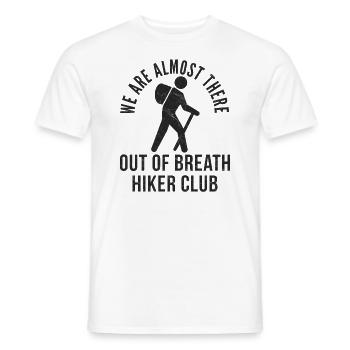 À bout de souffle, Hiker Club Amoureux de la nature - Drôle - T-shirt homme - blanc - Devant - AI Model Male 178 dark (178cm)
