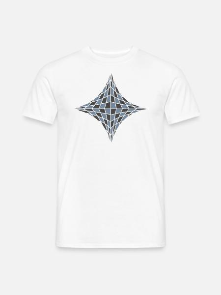 Viereck in optischer Illusion - Männer T-Shirt - Weiß
