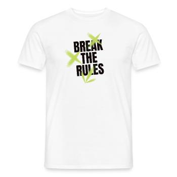 Break The Rules - Unisex Design - Männer T-Shirt - Weiß - Vorne - AI Model Male 178 dark (178cm)
