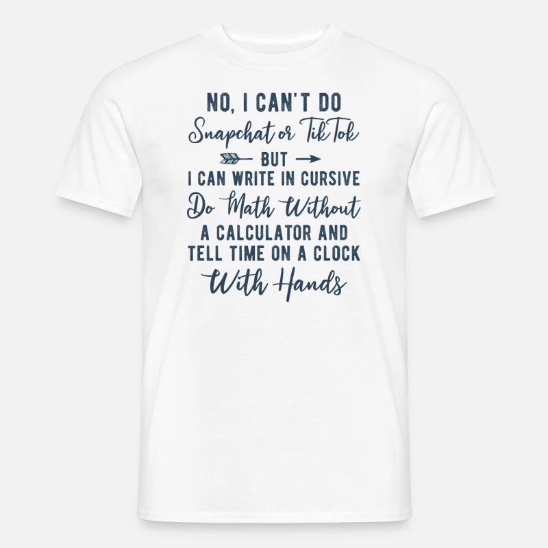 Dire l'ora su un orologio con le lancette - T-shirt uomo - bianco