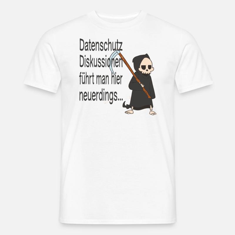 Datenschutz DSGVO Sensenmann - Männer T-Shirt - Weiß