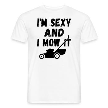 Je suis sexy et je tonds ça - T-shirt homme - blanc - Devant - AI Model Male 178 dark (178cm)