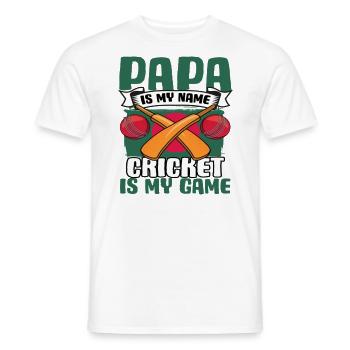 Papa est mon nom Super jeu de cricket du Bangladesh - T-shirt homme - blanc - Devant - AI Model Male 178 dark (178cm)