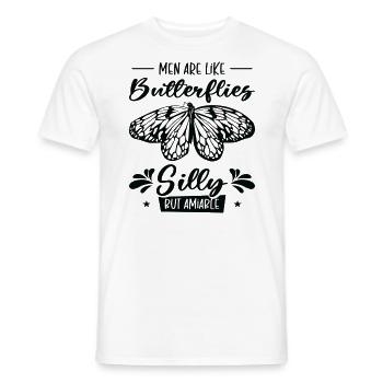 Papillon céleste Silly Men Aimable Insect Fan - T-shirt homme - blanc - Devant - AI Model Male 178 dark (178cm)