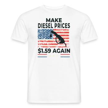 Make Diesel $1.59 Again - Men's T-Shirt - white - Front - AI Model Male 178 dark (178cm)