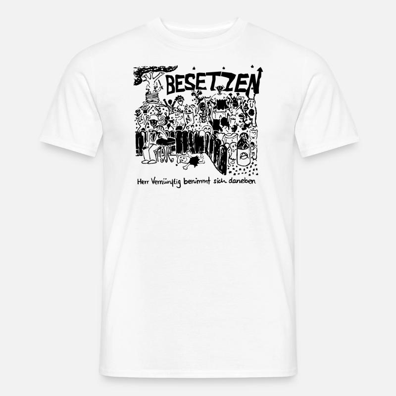 Alles wird besetzt! House squatting - Männer T-Shirt - Weiß