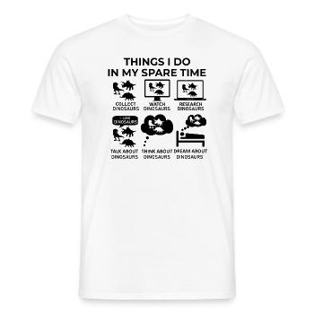 Ce que je fais pendant mon temps libre - Dinosaures - T-shirt homme - blanc - Devant - AI Model Male 178 dark (178cm)