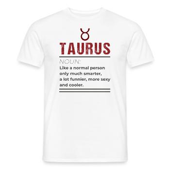 Stier Substantiv - Wie ein normaler Mensch nur - Männer T-Shirt - Weiß - Vorne - AI Model Male 178 dark (178cm)