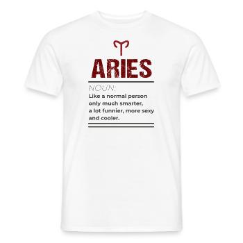 Bélier- Nom - Comme une personne normale seulement - T-shirt homme - blanc - Devant - AI Model Male 178 dark (178cm)