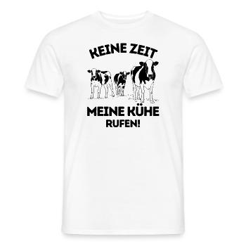 Kühe Kuh Schädel Oberteil Landwirtschaft Geschenke - Männer T-Shirt - Weiß - Vorne - AI Model Male 178 dark (178cm)