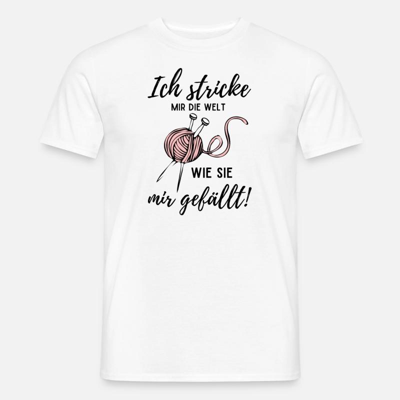 Strickerin Stricken Strickerinnen Geschenk - Männer T-Shirt - Weiß