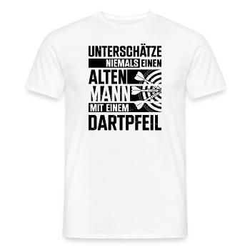 Dartspieler Dartpfeil Dartscheibe Dart Geschenk - Männer T-Shirt - Weiß - Vorne - AI Model Male 178 dark (178cm)
