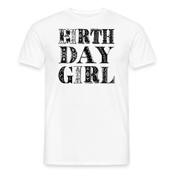 Fille d’anniversaire - T-shirt homme - blanc - Devant - AI Model Male 178 dark (178cm)