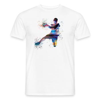 Handball, handballer, Beachhandball,Graffiti - Männer T-Shirt - Weiß - Vorne - AI Model Male 178 dark (178cm)