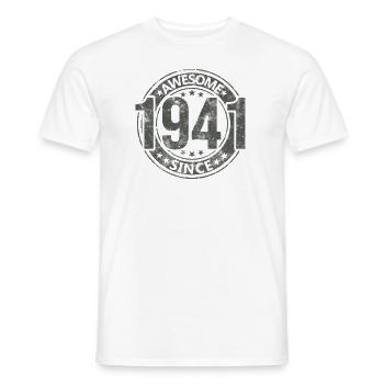 Génial depuis l’anniversaire rétro vintage 1941 - T-shirt homme - blanc - Devant - AI Model Male 178 dark (178cm)