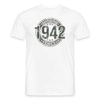 Awesome Since Vintage 1942 Retro Birthday - Men's T-Shirt - white - Front - AI Model Male 178 dark (178cm)